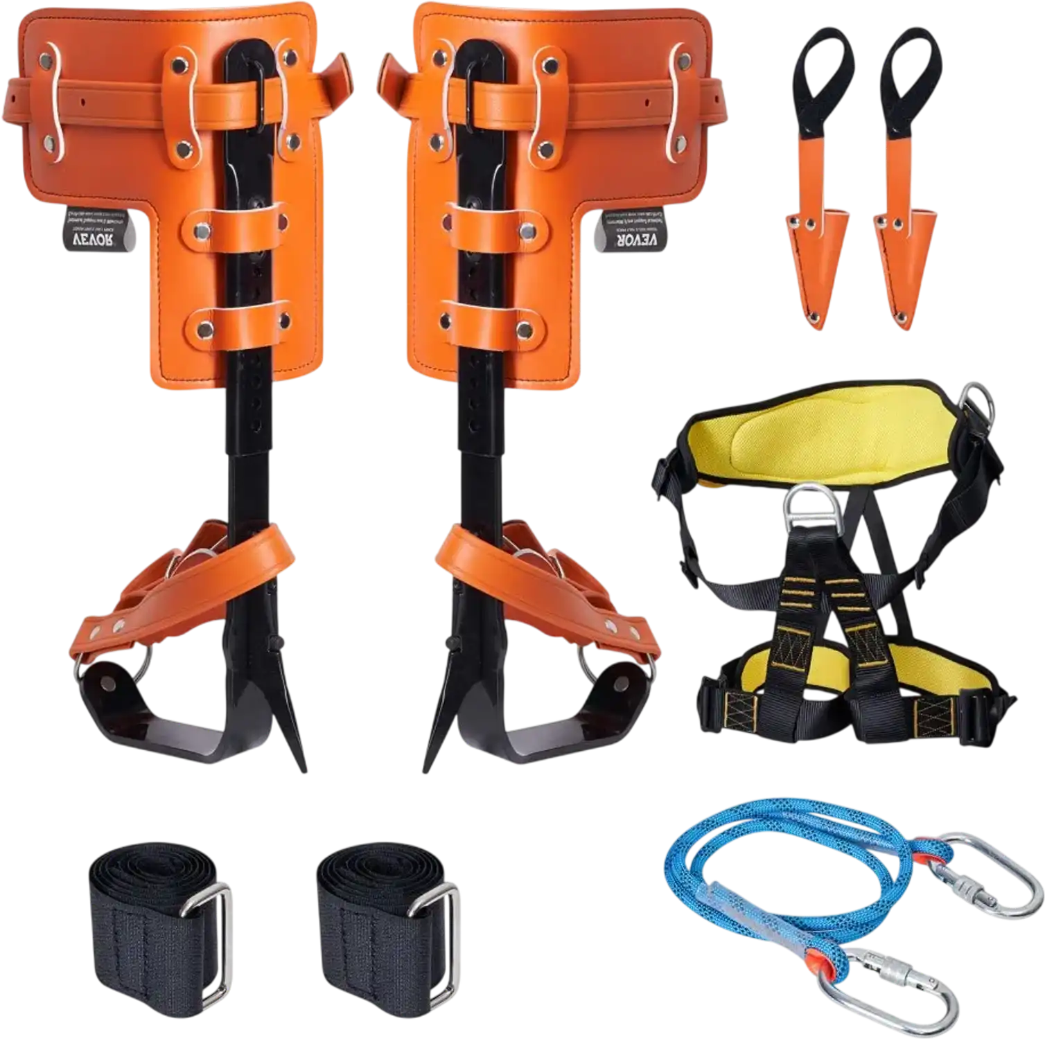 Vevor Tree Climbing Spikes Set with Safety Rope and Harness New