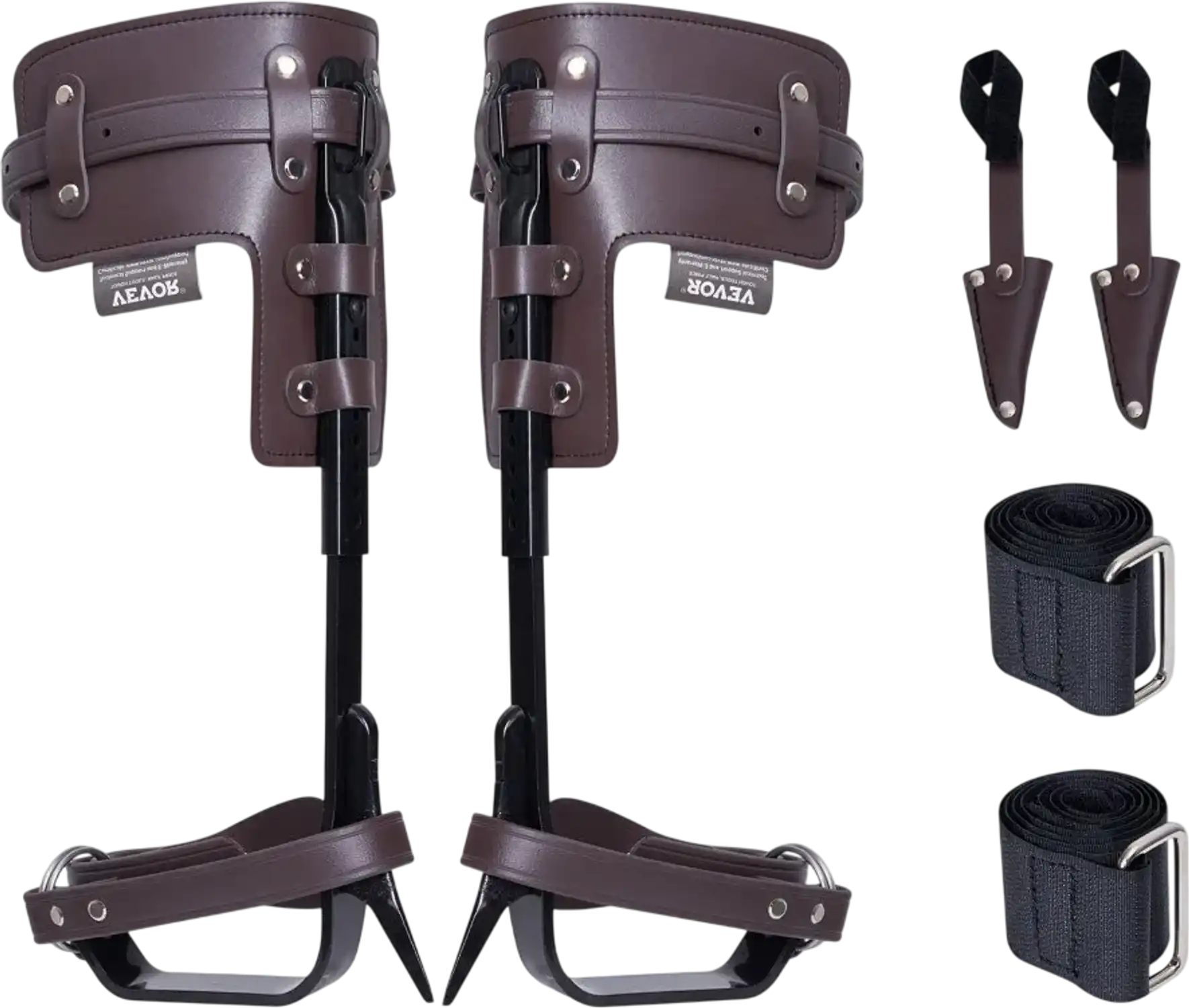 Vevor Tree Climbing Spikes Alloy Steel Climbing Spurs Brown New