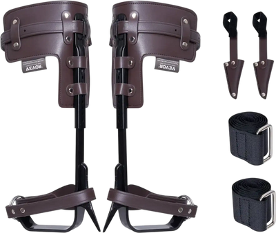 Vevor Tree Climbing Spikes Alloy Steel Climbing Spurs Brown New