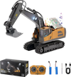 VEVOR Remote Control Excavator Toy, 11 Channel, 1:20 Scale Remote Control Digger Toy, RC Excavator with Lights & Sounds, Full Functional Construction Vehicles for Kids, 2 Batteries, Birthday Present