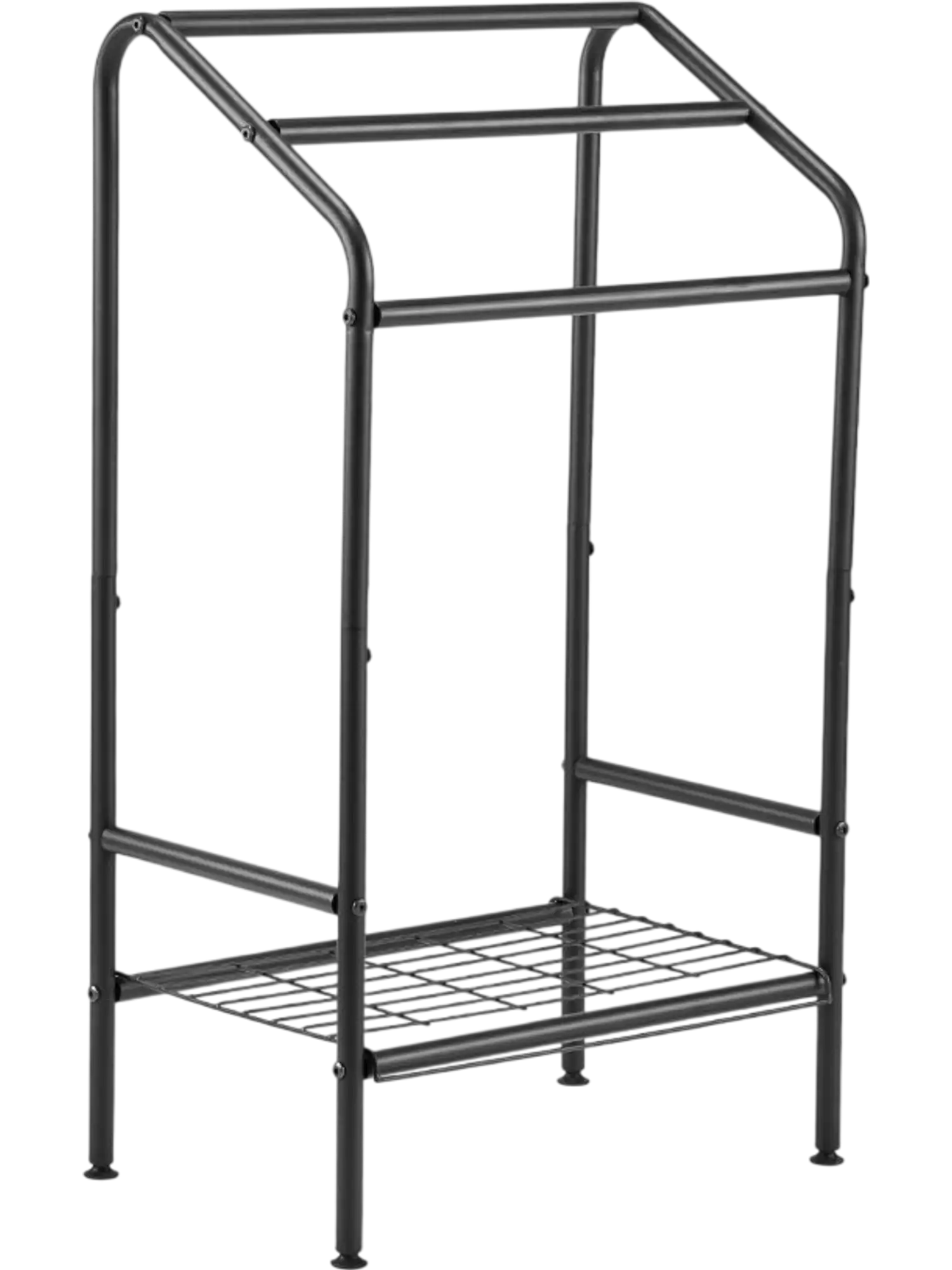 Vevor Towel Rack 3-Bar Outdoor Towel Holder with Bottom Storage for Pool Spa Black New