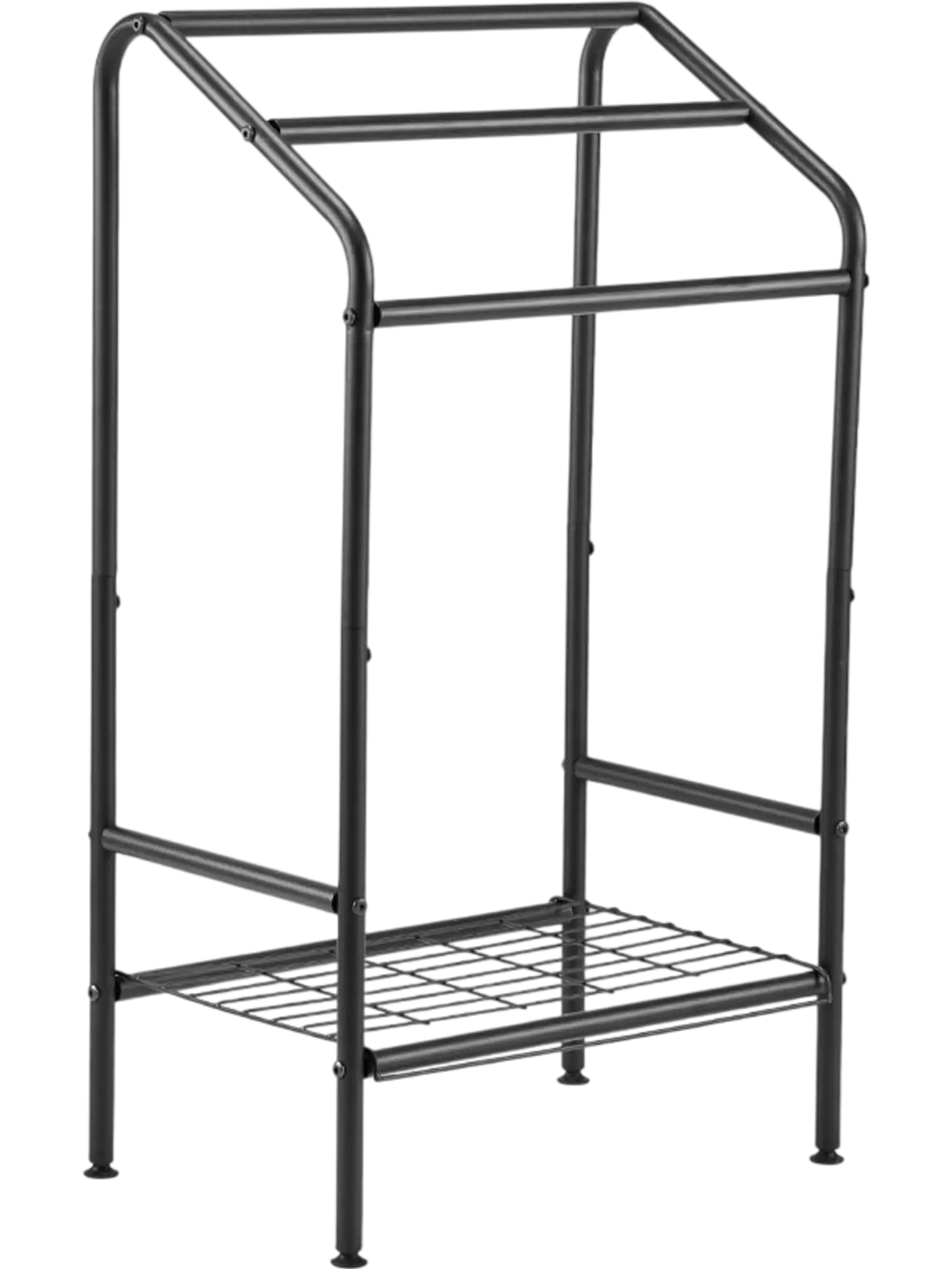 VEVOR Towel Rack, 3 Bars Outdoor Towel Holder with Metal Base, Freestanding Pool Towel Hanger Stand Next to Hot Tub, Outdoor Indoor Quilt Drying Rack Organizer, Ideal for Pool, Bathroom, Spa, Black