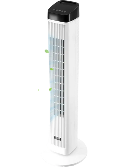 VEVOR Tower Fan, 22 ft/s Velocity Quiet Floor Fan, 70° Oscillating Fans for Indoors with 3 Speeds, 4 Modes, 12H Timer, Portable Standing Bladeless Fan with Remote Control for Bedroom, Office, Home