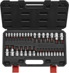 VEVOR Torx Bit Socket Set, 34-Piece Solid Star and Tamper Proof T6-T70, S2 Alloy Steel and Cr-V Steel, 1/4 in, 3/8 in, and 1/2 in Drives, with Enhanced Storage Case, Torx Sockets for Hand Use