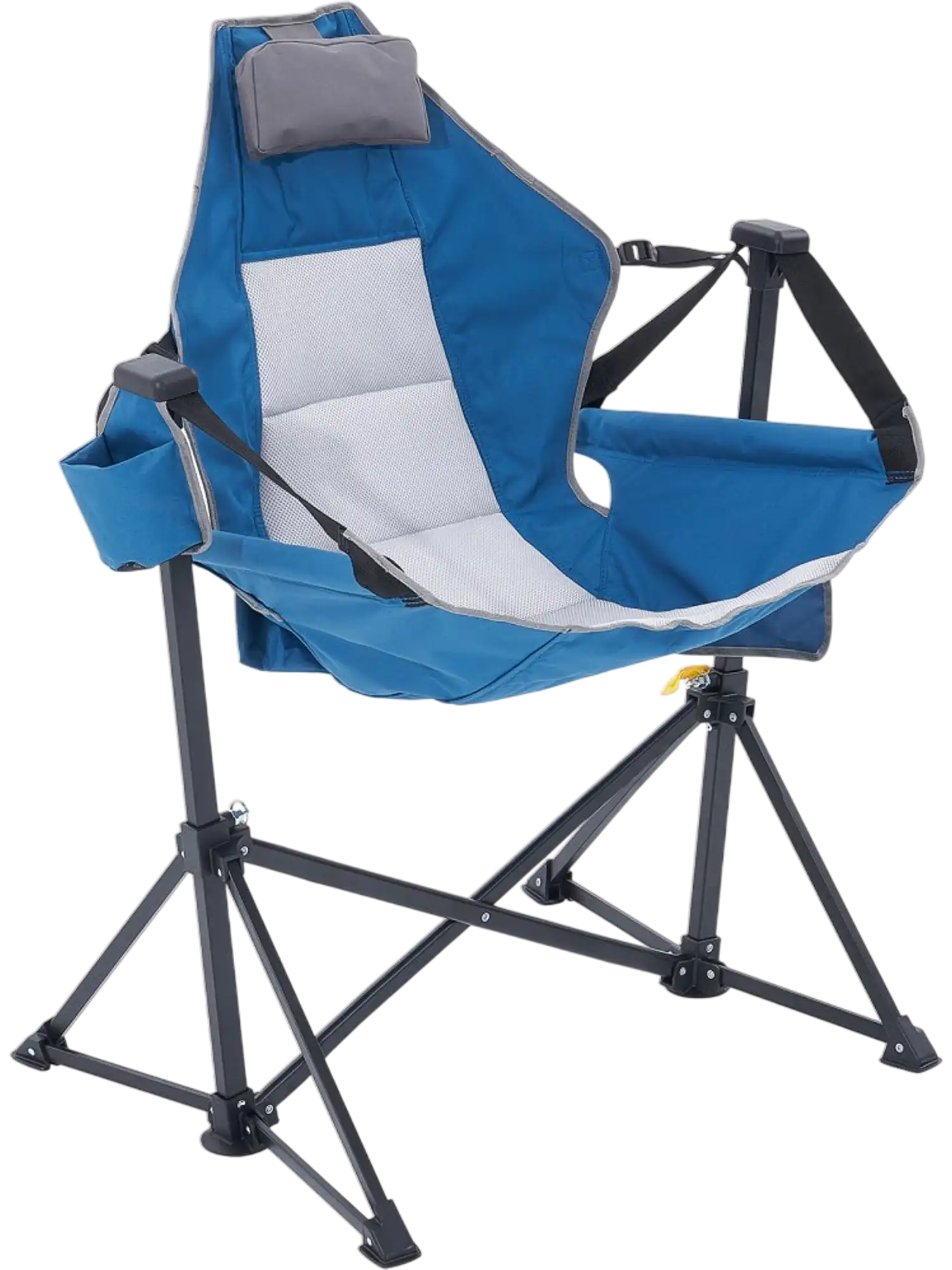 Vevor Camping Chair Reclining Hammock Folding Chair Blue 300 lbs New