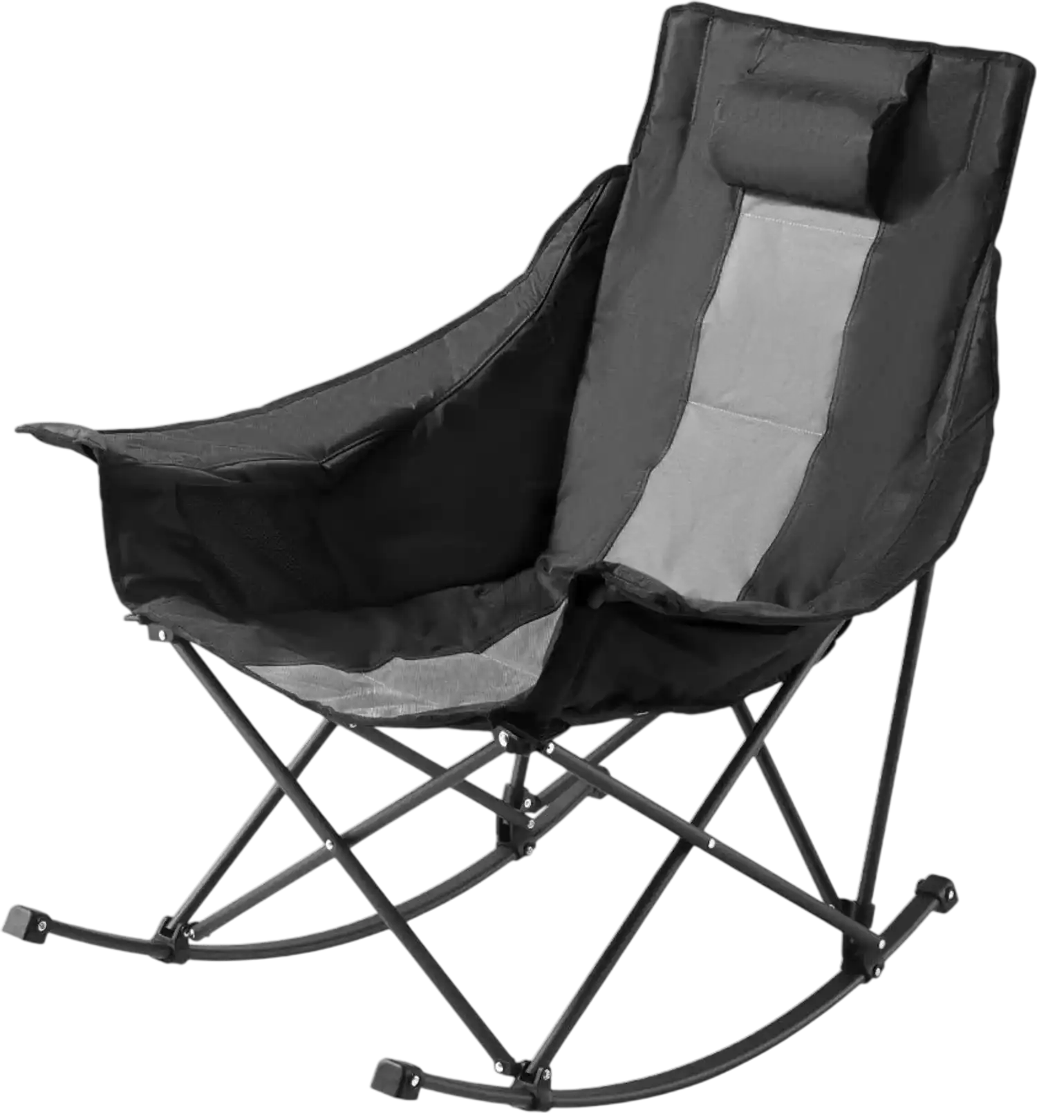 Vevor Rocking Chair Foldable Camping Chair with Cup Holder Pocket New