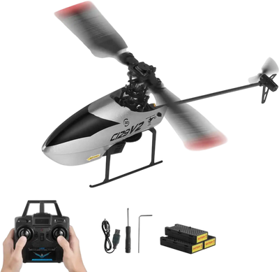 VEVOR RC Helicopter, 2.4GHz Single Propeller Remote Control Helicopter with Gyro, 4-Channel RC Airplane for Beginner,  39 Min Flight Time, One-Key Takeoff/Landing, Toys for Kids Ages 8 and up