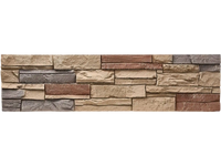 VEVOR Faux Stacked Stone Panel, 45.6 x 12.8 in Artificial Stone Wall Panels, High-Density PU Stones Siding Panel, Easy to Cut, Rock Panels for Interior and Exterior Decorations, Brick Red