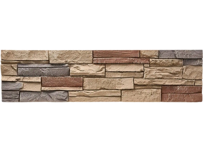 VEVOR Faux Stacked Stone Panel, 45.6 x 12.8 in Artificial Stone Wall Panels, High-Density PU Stones Siding Panel, Easy to Cut, Rock Panels for Interior and Exterior Decorations, Brick Red