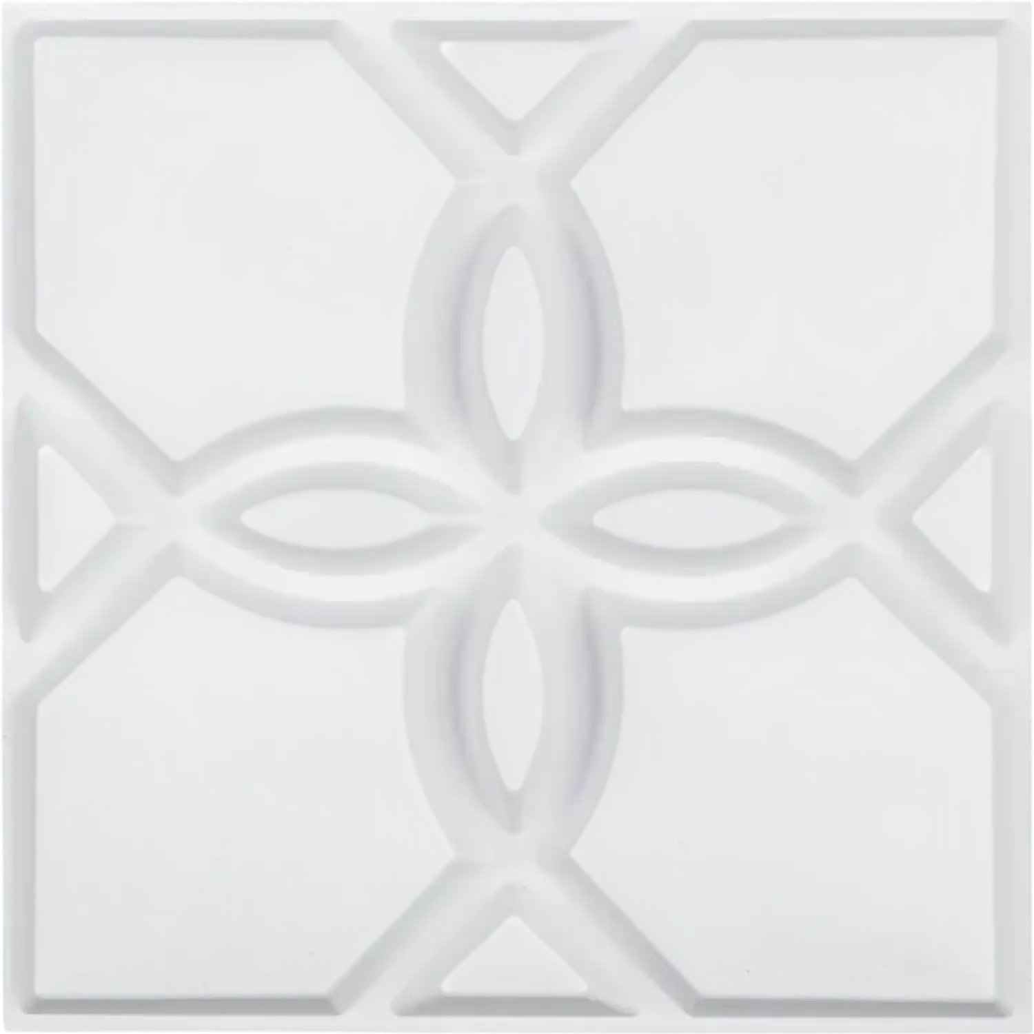 Vevor Wall Panels 3D Floral Matte White 33-Pack 11.81
