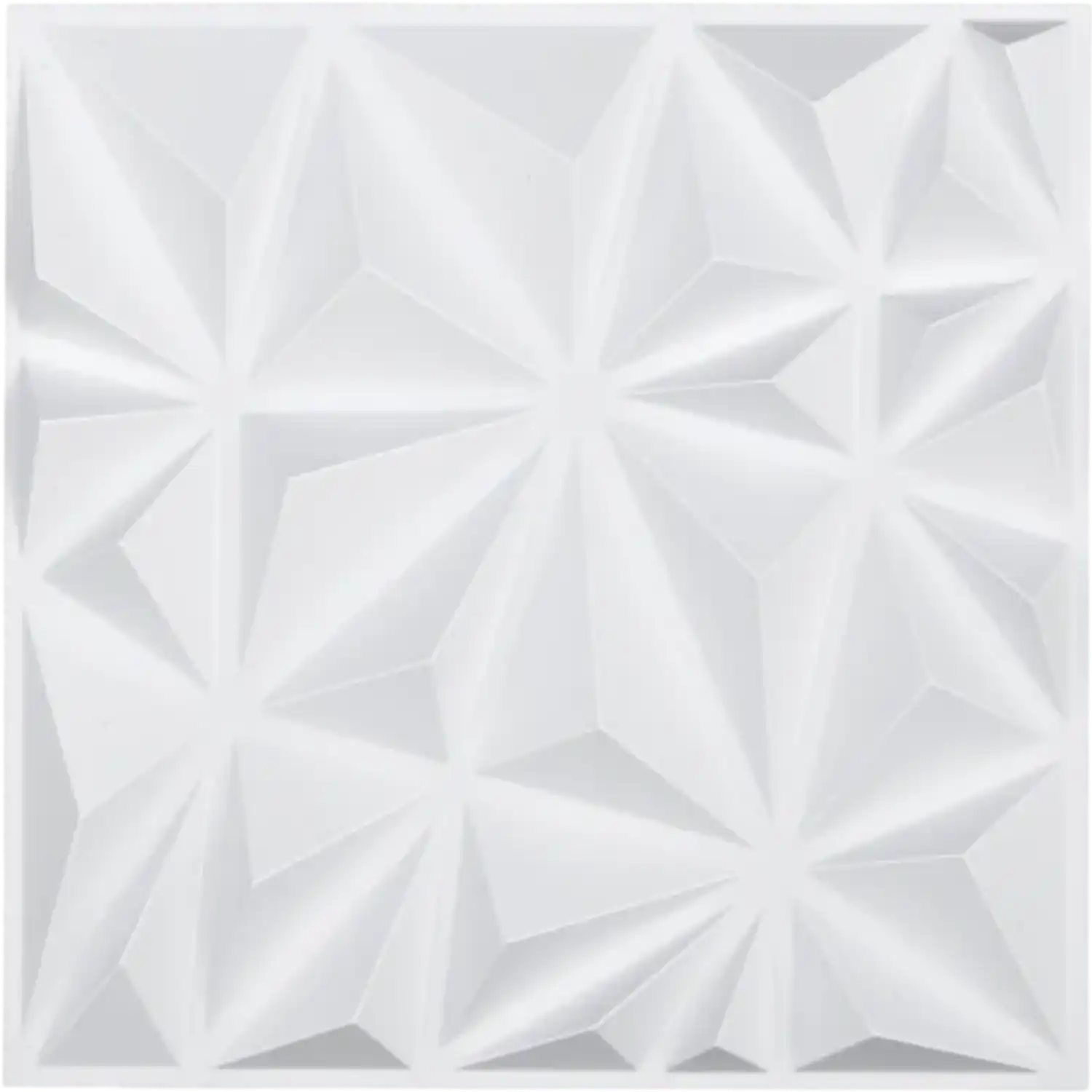Vevor Wall Panels 3D Diamond Matte White 33-Pack 11.81