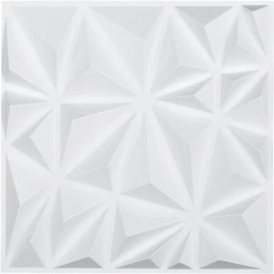 Vevor Wall Panels 3D Diamond Matte White 33-Pack 11.81