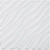 VEVOR 3D Wall Panels, 12-Pack 19.7 x 19.7 in PVC Modern Art Minimalist Wave Tiles, 32 Sq.Ft Coverage Accent Wall Panel, Interior Home Decor for Ceiling, Bedroom, Living & Gaming Room, Matte White