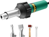VEVOR Hot Air Plastic Welder, 1600W Hot Air Torch Pistol, 122-1112℉ PVC TPO Vinyl Heat Gun Welding Torch, Plastic Welding Roofing Kit with 4 Accessories - 2 Nozzles & 1 Seam Roller for PP/PE/PVC Sheet