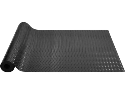 VEVOR Garage Floor Mat, 177.17 x 43.31 inch PVC Garage Flooring Roll, Non-slip Diamond Texture, 106.56 sq.ft Covering Space, Garage Mats for Under Cars, for Gyms Boats Car Trailer, Black