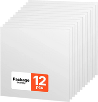 VEVOR 24 x 24 in PVC Ceiling Tiles 12-Pack Drop Ceiling Panels White, PVC Foam Board, Grid Fit, Water-Resistant, Flexible Cut, Easy to Clean, Modern Decorative for Home,Office,Kitchen,Living Room