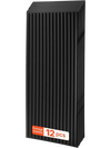 VEVOR 24 x 48 in PVC Ceiling Tiles 12-Pack 3D Black Linear Slat Panels, Smooth PVC Sheet for Drop Grid, Impact-Resistant, Paintable Surface, Easy Cut, Modern Decorative Style for Home, Office