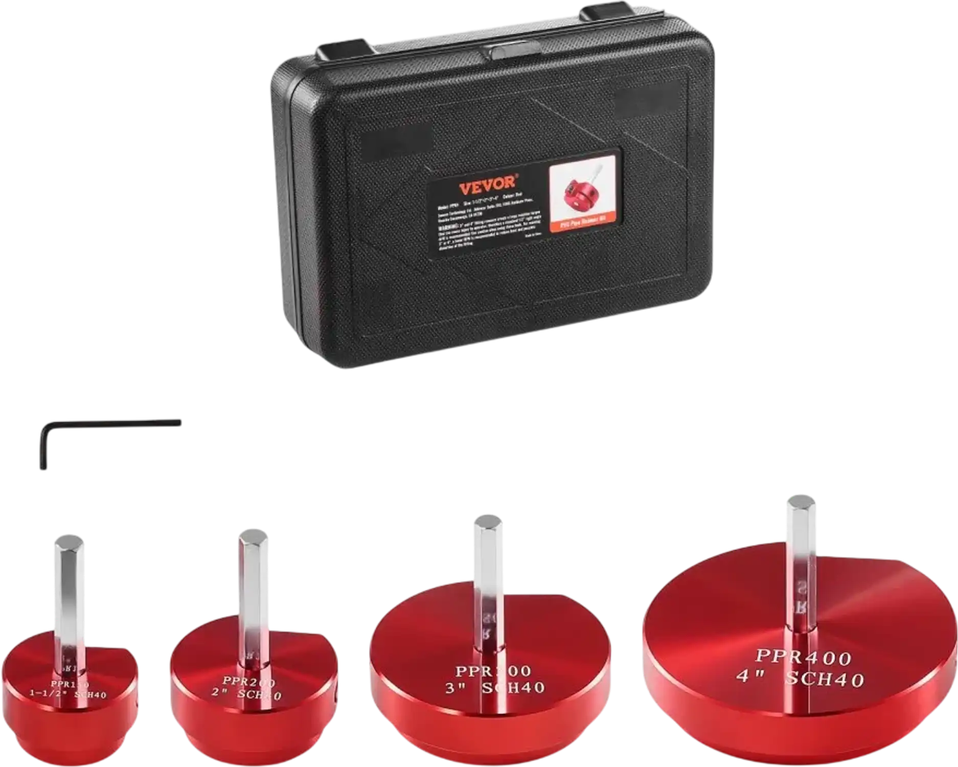 Vevor PVC Pipe Reamer Kit 4-Piece 1-1/2