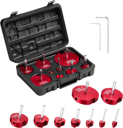 VEVOR PVC Pipe Reamer Kit, 9-Piece, PVC Fitting Socket Saver, Includes 1/2