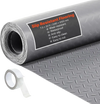 VEVOR Garage Floor Roll, 7.5 x 20 ft Garage Flooring Mat, 2.2 mm Thickened PVC Diamond Plate Floor Protector Mat with Double-sided Tape, Non-Slip, Easy to Clean for Warehouse, Gyms,Silver Gray