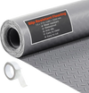 VEVOR Garage Floor Roll, 7.5 x 17 ft Garage Flooring Mat, 2.2 mm Thickened PVC Diamond Plate Floor Protector Mat with Double-sided Tape, Non-Slip, Easy to Clean for Warehouse, Gyms,Silver Gray