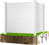 VEVOR Outdoor Privacy Screens, 50" W x 50" H Air Conditioner Fence, Pool Equipment Enclosure, Horizontal Vinyl Privacy Fence, Perfect to Enclose Trash Can and A/C Units (2-Panel)