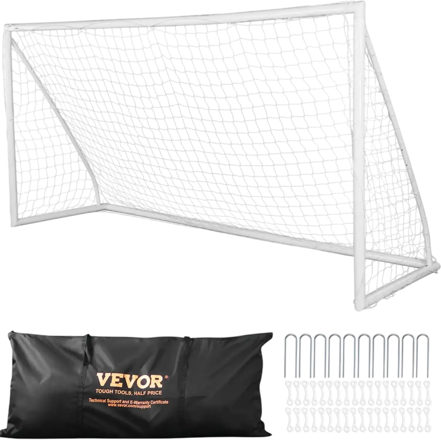 Vevor Soccer Goal Portable 12' x 6' Backyard Training Net Set New