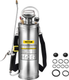3 Gallon Stainless Steel Sprayer, 20" Wand & 3FT Reinforced Hose, Hand Pump Sprayer with Pressure Gauge, Safety Valve & Adjustable Nozzle, Garden Weed Sprayer for Lawn, Gardening & Sanitizing