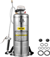 VEVOR 3.5Gal Stainless Steel Sprayer,l Set with 20\" Wand& Handle& 3FT Reinforced Hose, Hand Pump Sprayer with Pressure Gauge&Safety Valve, Adjustable Nozzle Suitable for Gardening& Sanitizing