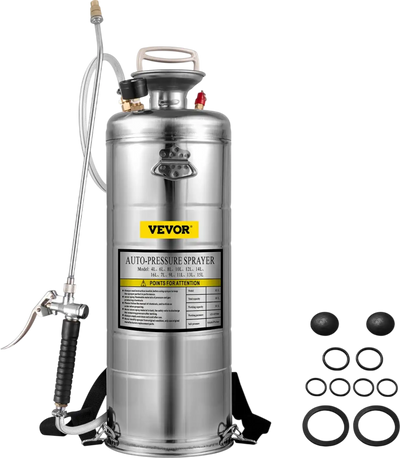 Vevor Sprayer 3.5 Gal Stainless Steel Hand Pump Garden Cleaning New