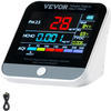 VEVOR Mini Air Quality Monitor 8-IN-1, Professional PM2.5 PM10 PM1.0 Particle Counter, Formaldehyde, Temperature, Humidity, TVOC AQI Tester for Indoor/Outdoor, Air Quality Meter  w/Alarm Thresholds