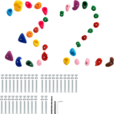 Vevor Rock Climbing Holds 32-Piece Indoor/Outdoor Multi-Color Grip Set New
