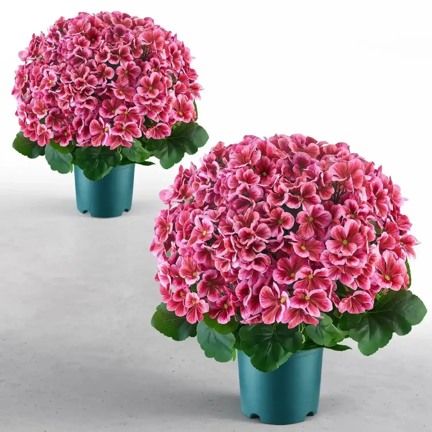 Vevor Artificial Potted Geraniums Deep Pink 20