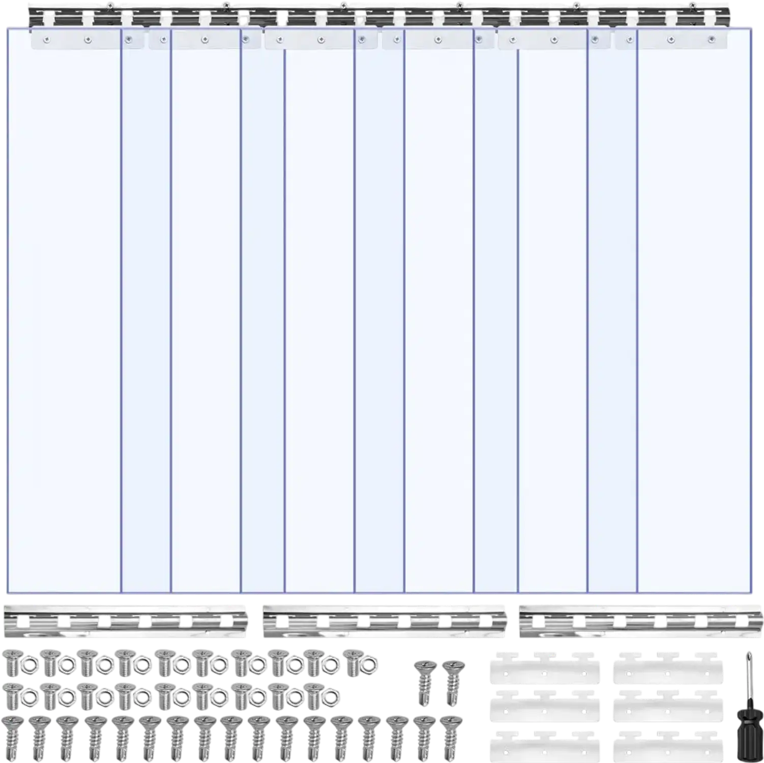 Vevor Strip Curtain Clear PVC Door Strips 84 x 36