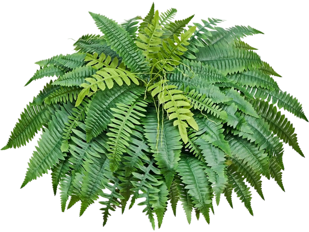 VEVOR Artificial Ferns, 50 Inch Fake Boston Fern Bush Plant with 96 Fronds, Large Faux Greenery for Indoor and Outdoor Decor, Silk & LDPE, Realistic for Home Porch Garden Office Living Room Planter