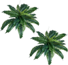 VEVOR Artificial Ferns 2 Pcs, Natural Spread Diameter 31-34 Inch, Large Hanging Artificial Boston Ferns, Fake Plant Wall Decor with 30 Branches, Faux Fern for Home and Office (Flowerpot Unincluded)