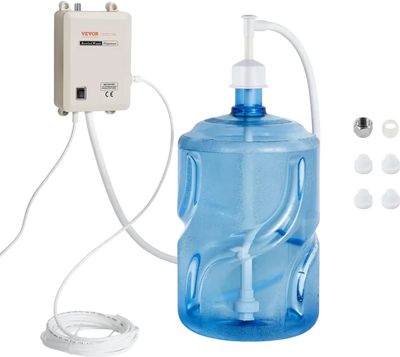 VEVOR Bottled Water Dispenser Pump System, 5 Gallon Dispensing System, Automatic Electric Water Dispenser, Single Inlet Water Jug Pump, Compatible Use with Coffee/Tea Machine, Refrigerator, Ice Maker
