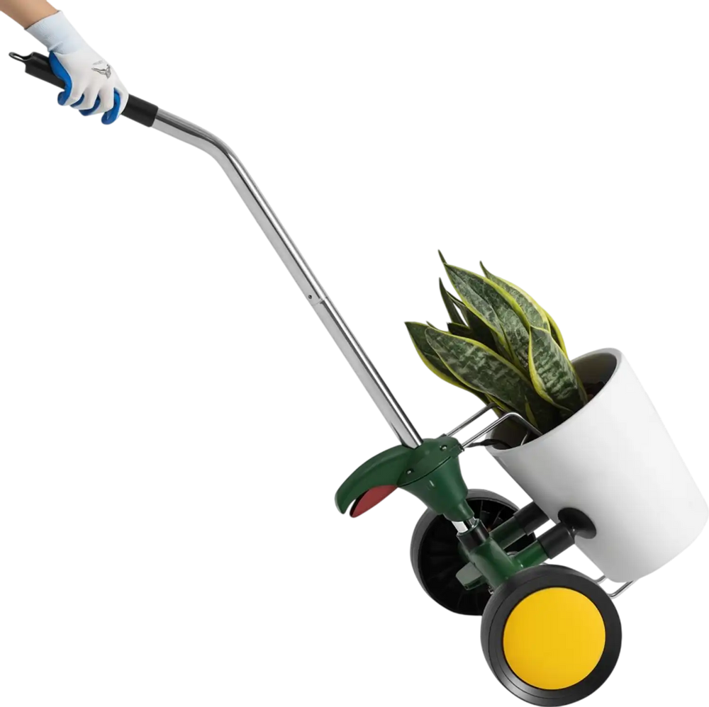 VEVOR Garden Pot Mover, Heavy Duty Plant Dolly Cart with Adjustable Grabbing Arm, Max 143 LBS Weight Capacity, Potted Plant Mover Dolly with Suction Cup and Secure Lock, Fits for Indoor & Outdoor Use