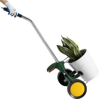 VEVOR Garden Pot Mover, Heavy Duty Plant Dolly Cart with Adjustable Grabbing Arm, Max 143 LBS Weight Capacity, Potted Plant Mover Dolly with Suction Cup and Secure Lock, Fits for Indoor & Outdoor Use