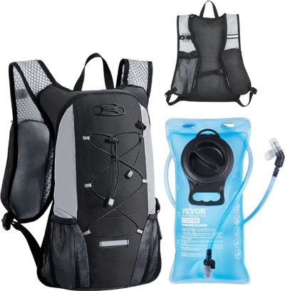 VEVOR Hydration Backpack with 2L TPU Water Bladder, Hydration Pack Backpack, Lightweight Hiking Water Backpack for Men Women, Hydro Water Daypack for Hiking, Running, Cycling, Camping & Rave