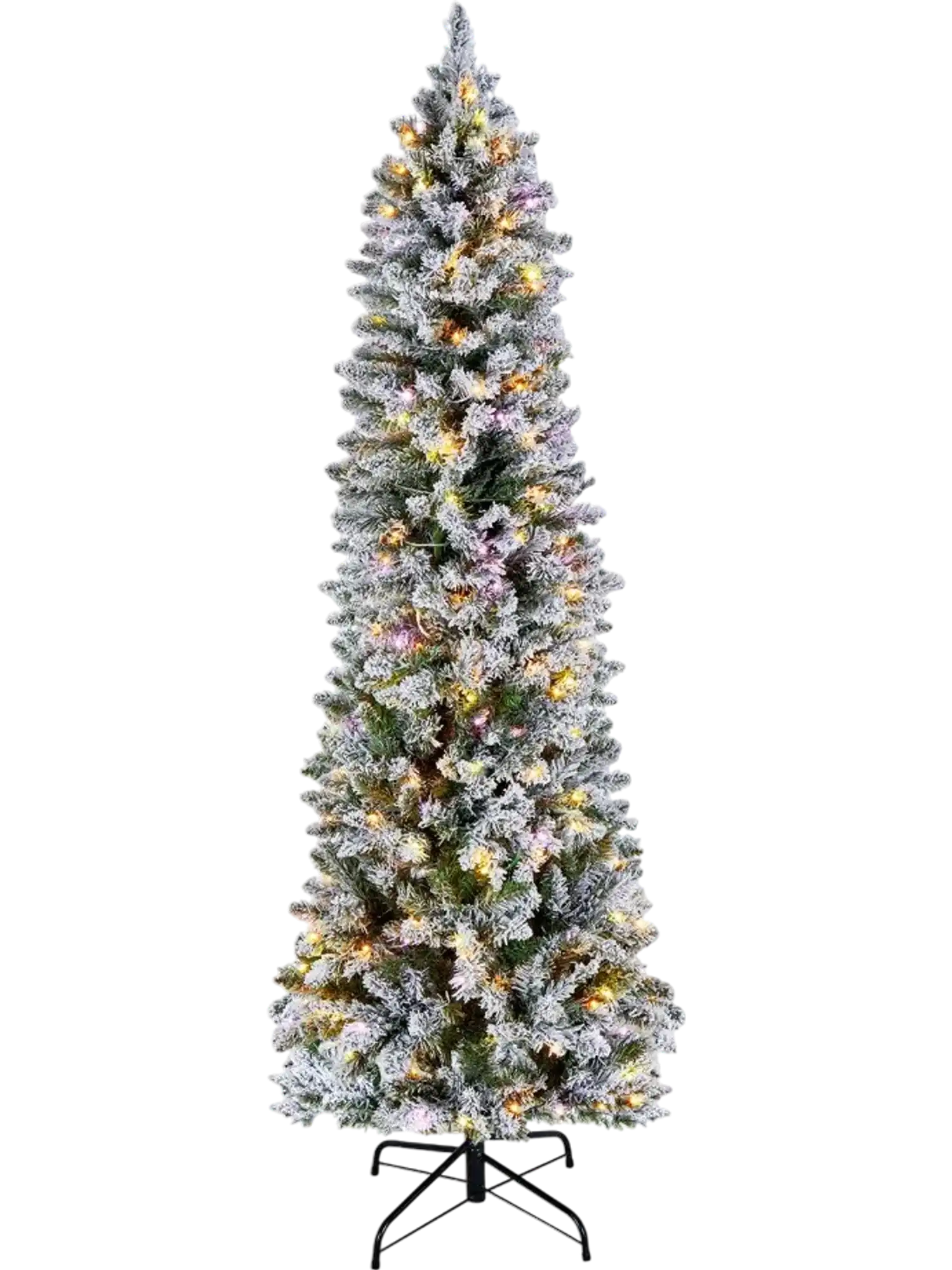 Vevor Christmas Tree 6' Prelit Flocked Artificial with 240 LED Lights New