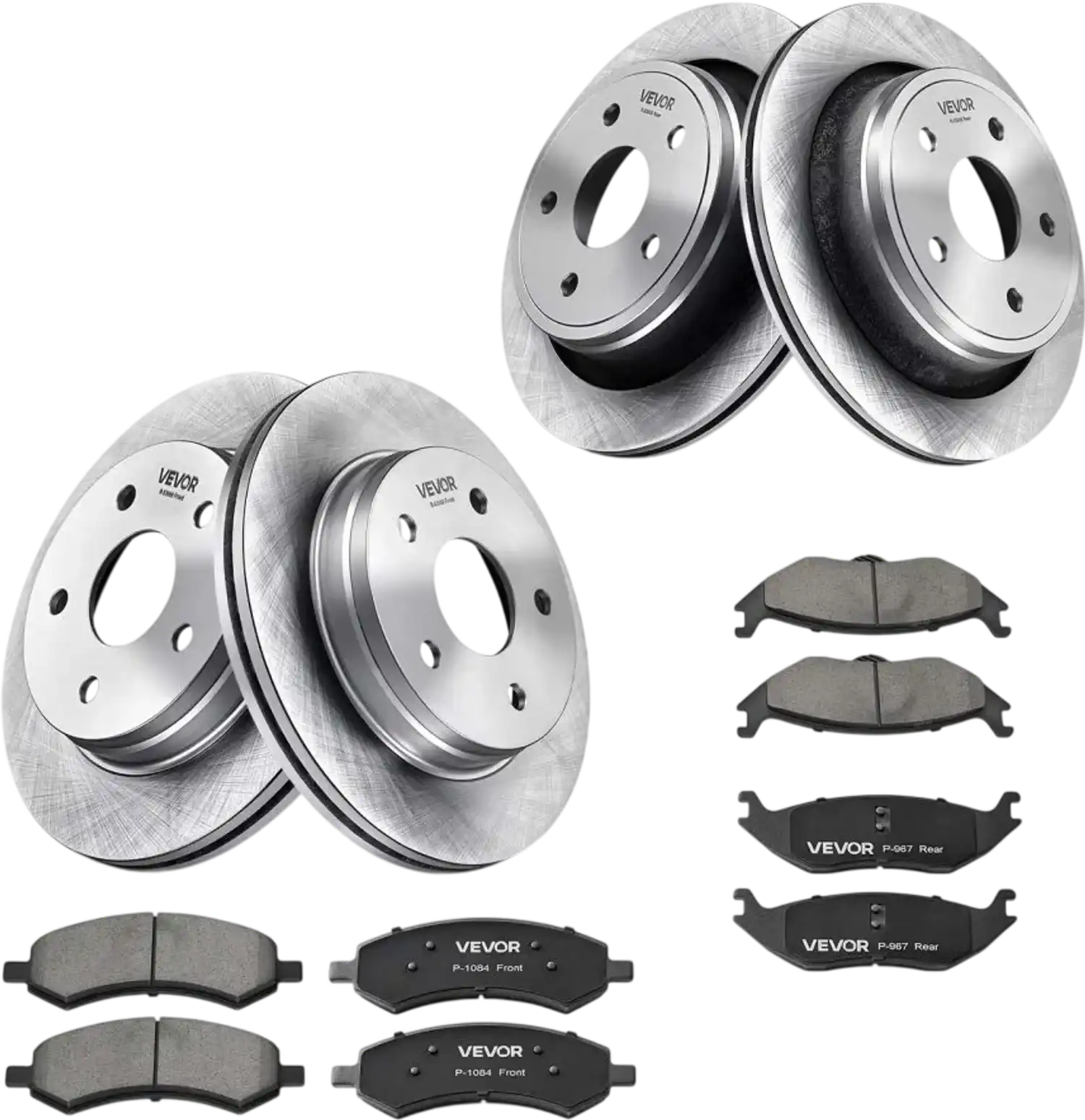 Vevor Front and Rear Brake Kit Ceramic Brake Pads and Hollow Brake Rotors for Dodge Durango Chrysler Aspen Ram 1500 New