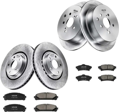 Vevor Front and Rear Brake Kit Ceramic Brake Pads and Hollow Brake Rotors for Lexus RX350 RX450H Toyota Highlander Sienna New