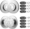 VEVOR Front and Rear Brake Kit Compatible with 2010-2017 Chevrolet Equinox, 2010-2017 GMC Terrain, Hollow Brake Rotors Ceramic Brake Pads Replacement Kit, 12.7 in Front Rotors, 12 in Rear Rotors