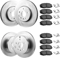 VEVOR Front and Rear Brake Kit Compatible with 2010-2017 Chevrolet Equinox, 2010-2017 GMC Terrain, Hollow Brake Rotors Ceramic Brake Pads Replacement Kit, 12.7 in Front Rotors, 12 in Rear Rotors