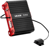 VEVOR Monoblock Car Amplifier, 1500W RMS MAX, 1/2/4 Ohm Stable, 1-Channel Class D Car Audio Amplifier with Remote Subwoofer Level Control, Low Pass Filter and Bass Boost, Volume Controller Included
