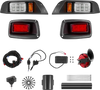 VEVOR Golf Cart Light Kit, 12 Volt, Street Legal LED Headlight and Tail Light Kit with Wiring Harness, Turn Signals, Hazard Light, Switch Horn, Brake Pad, Zip Ties, ABS Housing, for EZGO TXT 1996-2013