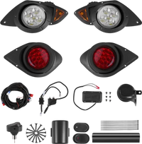 VEVOR Golf Cart Light Kit, 12 Volt, Street Legal LED Headlight and Taillight Kit with Wiring Harness, Turn Signals, Hazard Light, Switch Horn, Brake Pad, Zip Ties, ABS Housing, for Yamaha G29 2007-Up