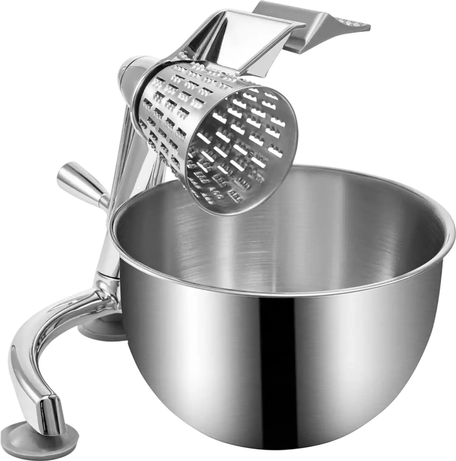 Vevor Rotary Cheese Grater Manual Vegetable Mandoline with 5 Blades & 2.5L Bowl New