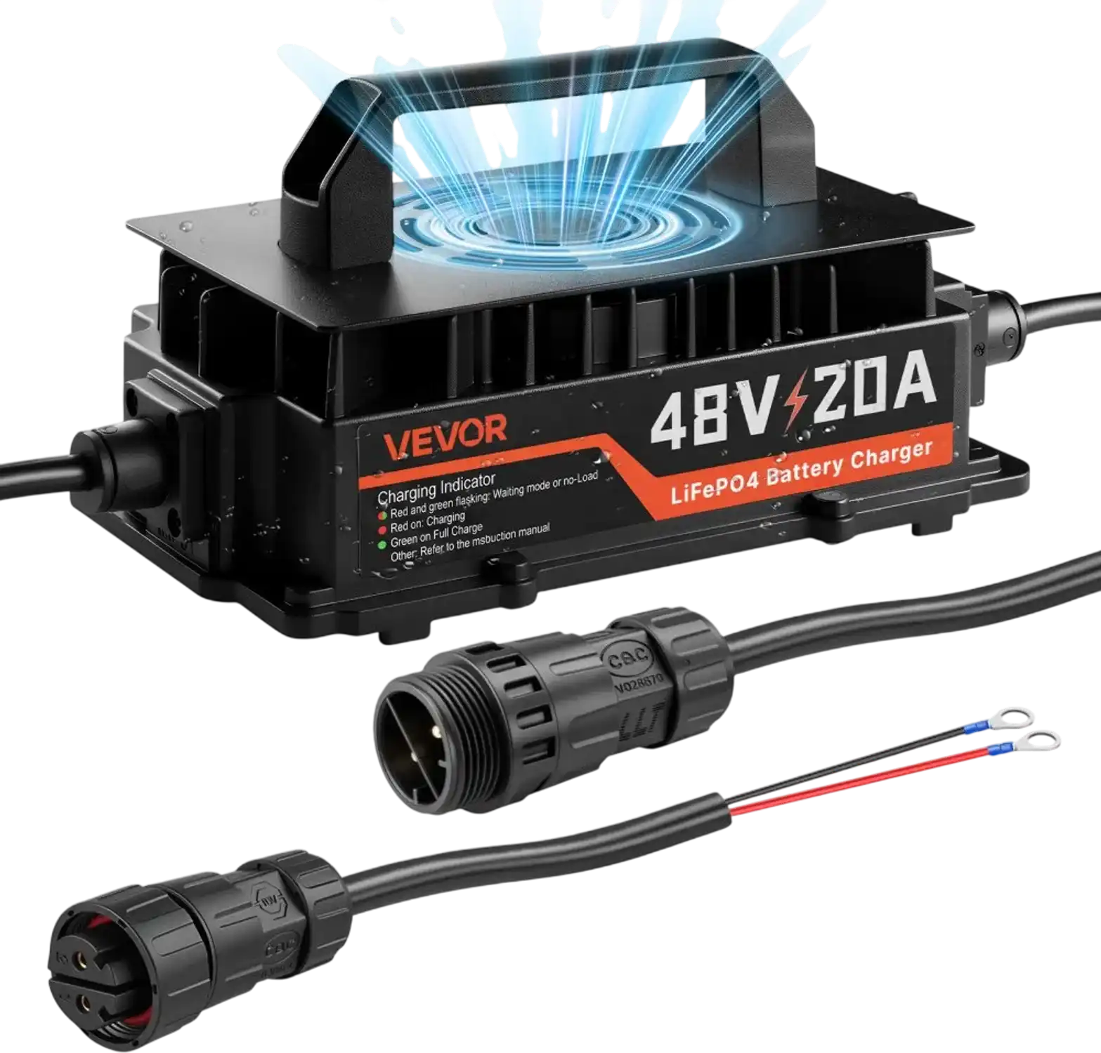 Vevor Golf Cart Battery Charger 48V 20A Lithium Smart Charger New